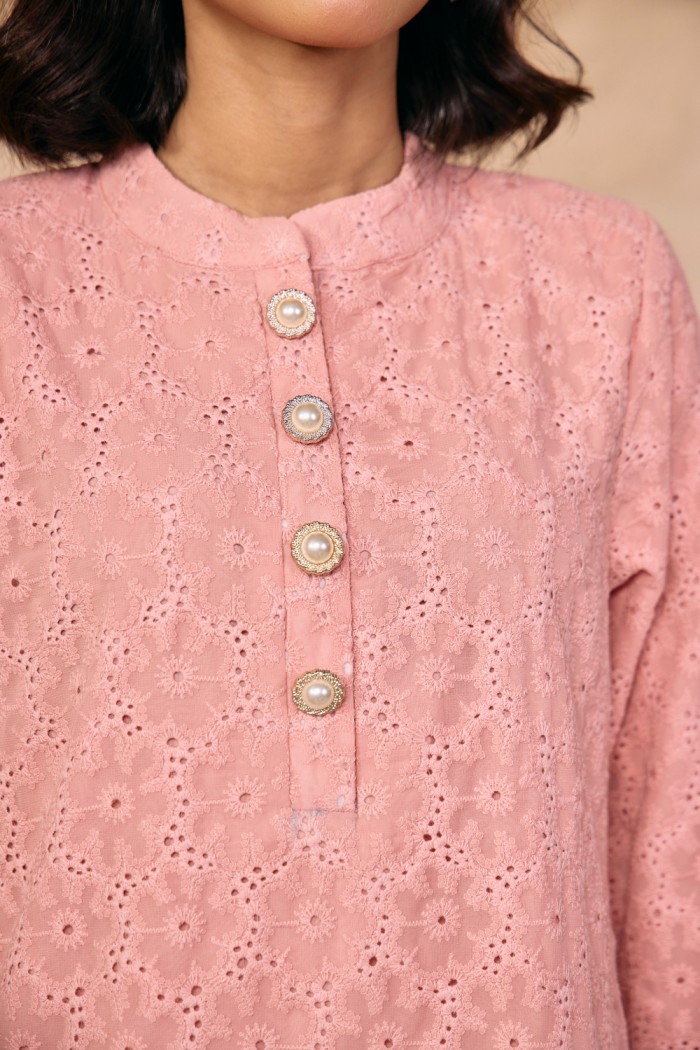 Julia Kurung in Raspberry Pink